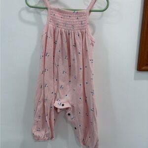 Pink Floral Baby Romper